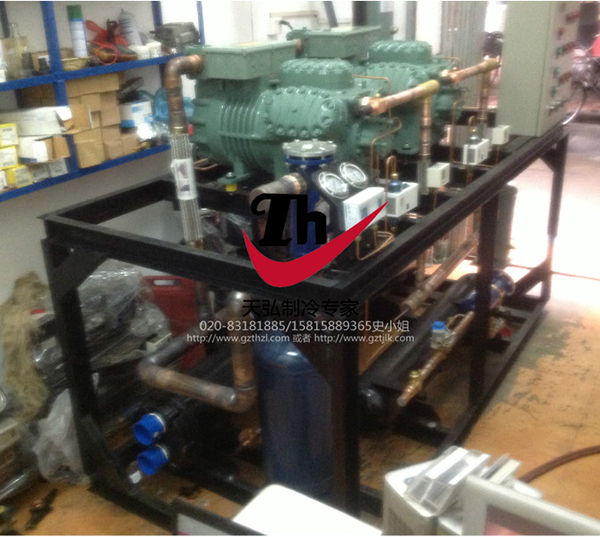 比泽尔30HP+30HP二并联水冷机组3